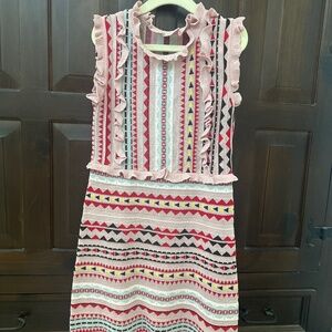 Girls pink knit dress